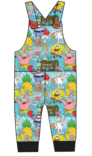 Bikini Bottom Overalls and Shortalls