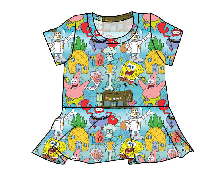 Bikini Bottom Peplum Top