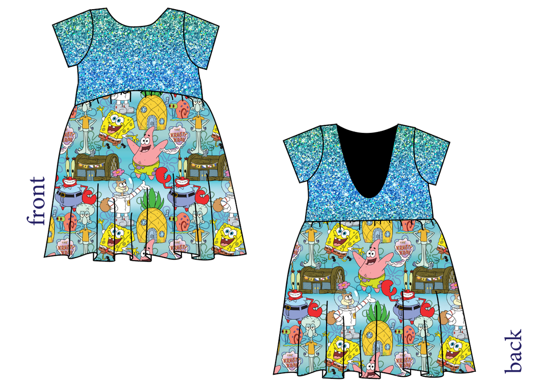 Bikini Bottom Low Back Dress