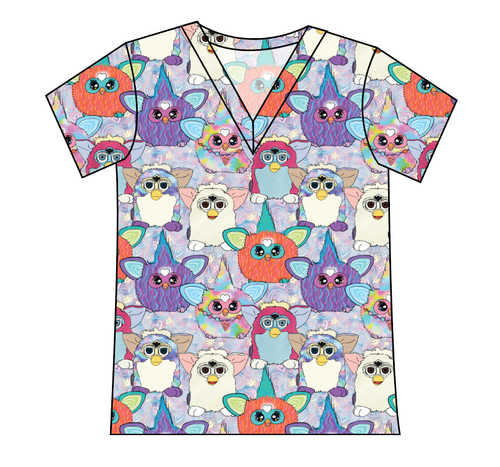 Furry Friends Ladies' Slouchy V-Neck Tee