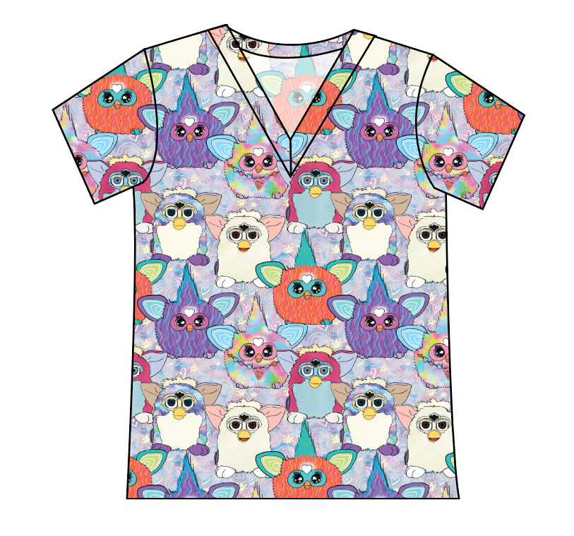 Furry Friends Ladies' Slouchy V-Neck Tee