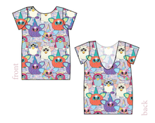 Load image into Gallery viewer, Furry Friends Low Back Ballerina Tee