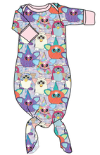 Load image into Gallery viewer, Furry Friends Newborn Knotted Gown