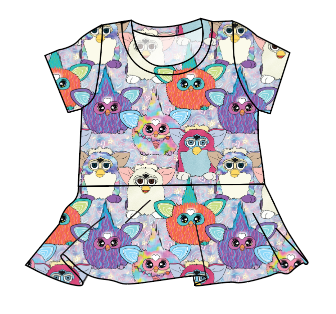 Furry Friends Peplum Top