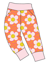 Load image into Gallery viewer, Smiley Flowers Basic Joggers And Jogger Shorts