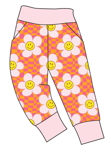 Smiley Flowers Basic Joggers And Jogger Shorts
