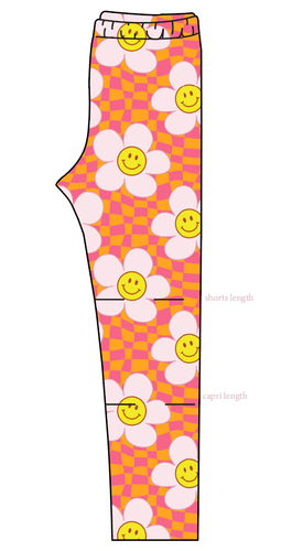 Smiley Flowers Basic Leggings