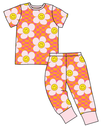 Smiley Flowers Basic Loungewear Set