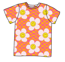 Load image into Gallery viewer, Smiley Flowers Basic Tee and Tank