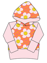 Load image into Gallery viewer, Smiley Flowers Grow With Me Hoodie (or Crewneck)