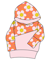 Load image into Gallery viewer, Smiley Flowers Grow With Me Hoodie (or Crewneck)