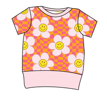 Load image into Gallery viewer, Smiley Flowers Grow With Me Tee