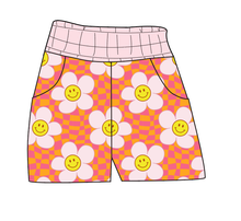 Load image into Gallery viewer, Smiley Flowers Ladies&#39; Joggers and Jogger Shorts