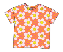 Load image into Gallery viewer, Smiley Flowers Ladies&#39; Oversized Tee