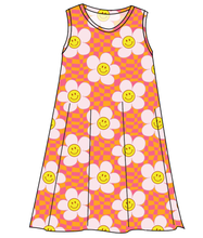 Load image into Gallery viewer, Smiley Flowers Ladies&#39; Swing Dress