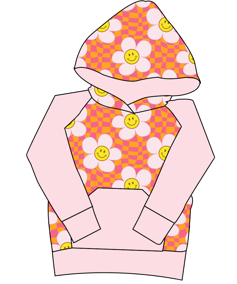 Smiley Flowers Mens' Hoodie