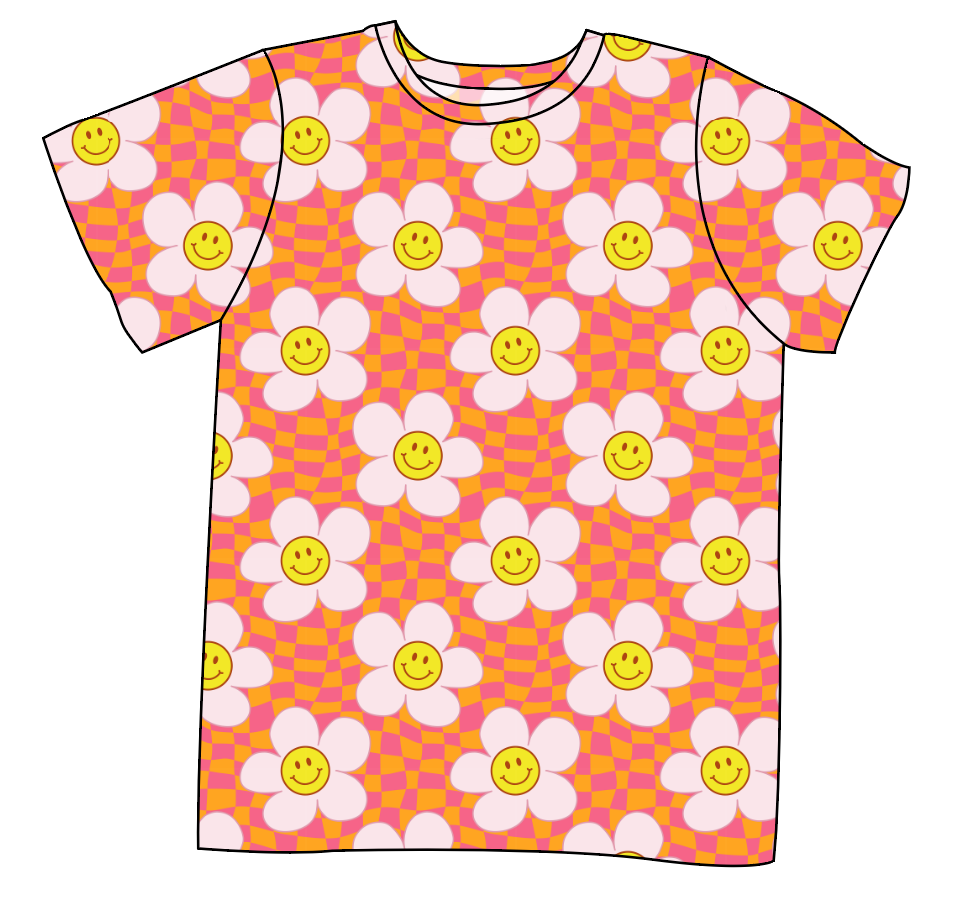 Smiley Flowers Mens' Tee
