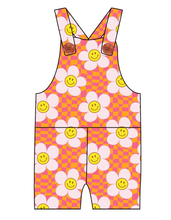 Load image into Gallery viewer, Smiley Flowers Overalls and Shortalls