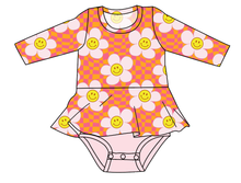 Load image into Gallery viewer, Smiley Flowers Peplum Top