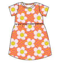 Load image into Gallery viewer, Smiley Flowers Play Dress