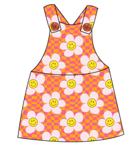 Load image into Gallery viewer, Smiley Flowers Skirt-Alls