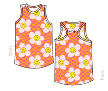 Load image into Gallery viewer, Smiley Flowers Summer Tank