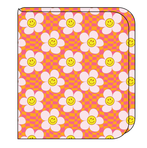 Smiley Flowers Swaddle Blanket