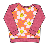 Load image into Gallery viewer, Smiley Flowers Classic Hoodie (or Crewneck)