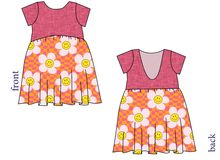 Load image into Gallery viewer, Smiley Flowers Low Back Dress
