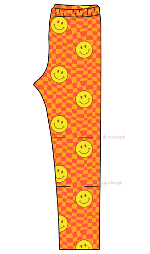 Smiley Checks Basic Leggings