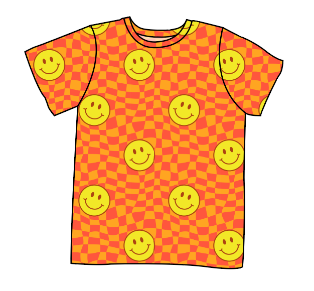 Smiley Checks Basic Tee and Tank