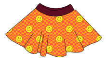 Load image into Gallery viewer, Smiley Checks Circle Skirt