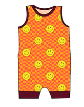 Load image into Gallery viewer, Smiley Checks Emmett Pants And Shorts T-Shirt Romper