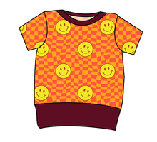 Load image into Gallery viewer, Smiley Checks Grow With Me Tee