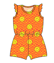 Load image into Gallery viewer, Smiley Checks Ivy Summer Romper