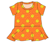 Load image into Gallery viewer, Smiley Checks Ladies&#39; Peplum Top