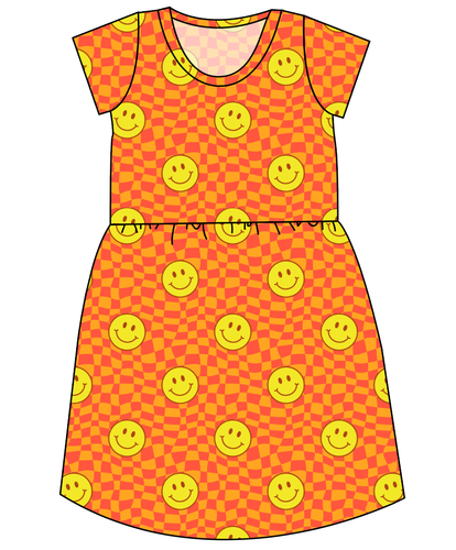 Smiley Checks Ladies' Play Dress