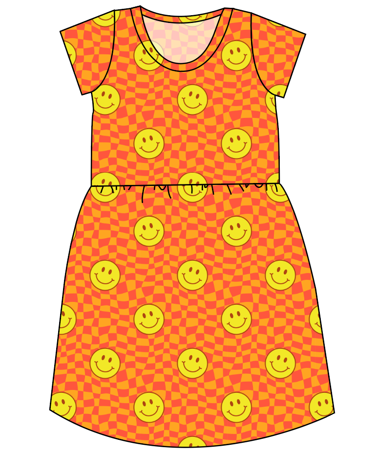 Smiley Checks Ladies' Play Dress