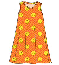 Load image into Gallery viewer, Smiley Checks Ladies&#39; Swing Dress