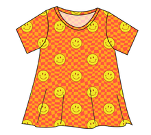 Load image into Gallery viewer, Smiley Checks Ladies&#39; Swing Tee