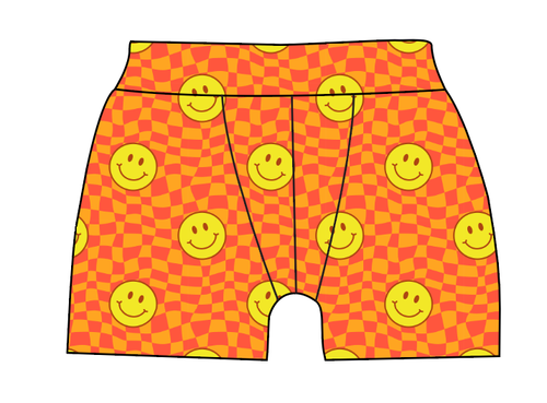 Smiley Checks Mens' Boxer Briefs