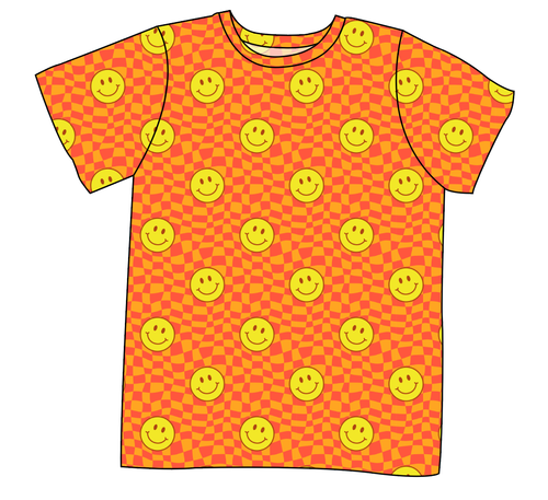 Smiley Checks Mens' Tee