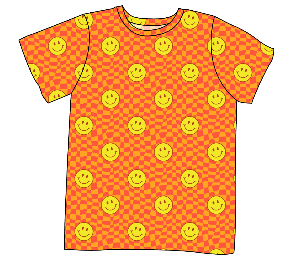 Smiley Checks Mens' Tee