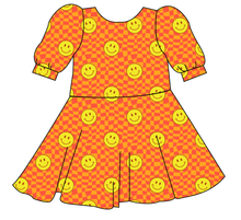 Load image into Gallery viewer, Smiley Checks Prairie Dress
