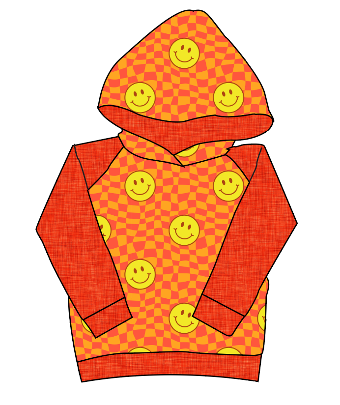 Smiley Checks Classic Hoodie (or Crewneck)