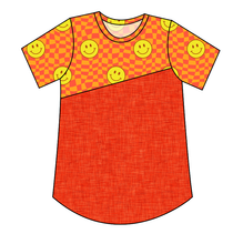 Load image into Gallery viewer, Smiley Checks Kids&#39; Relaxed Tee