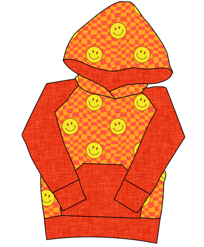 Smiley Checks Mens' Hoodie