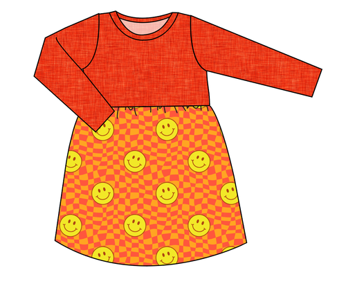 Smiley Checks Play Dress