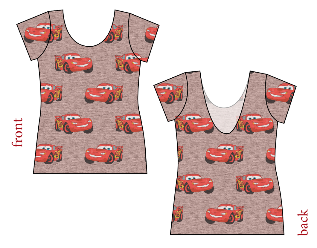 Vintage Lightning Ladies' Low Back Ballerina Tee