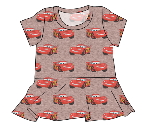 Vintage Lightning Ladies' Peplum Top